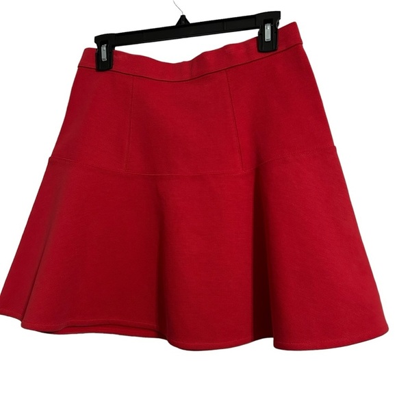 Madewell Red A-Line Wavelength Flare Skater cotton blend Skirt Size 4 - Picture 4 of 6